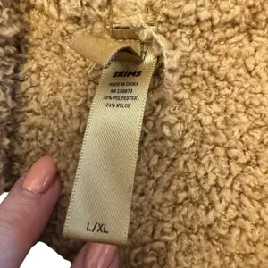 Skims - Cozy Knit Teddy Wide Leg Pants in Camel Sz L/Xl thumbnail 5