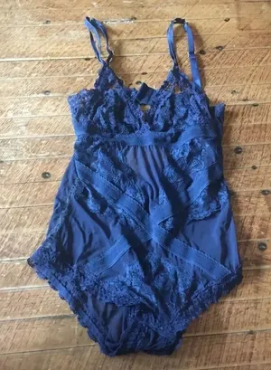 Sam Edelman navy sheer S body suit thumbnail 1