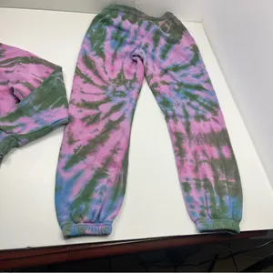 Von Dutch Rhinestone Tie Dye Jogger Hoodie Set Olive Green Pink Purple Small‎ thumbnail 16