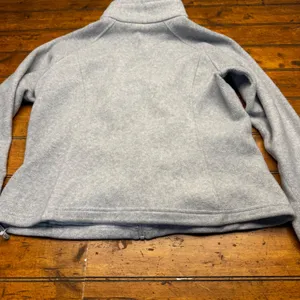 Columbia Womens XL Grey Fleece Full Zip Jacket Mock‎ Neck Outdoor Sportswear thumbnail 4