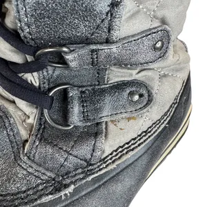 Sorel Winter Boots Womens‎ 12 Gray Quilted Waterproof Faux Fur Lace Up Snow thumbnail 4