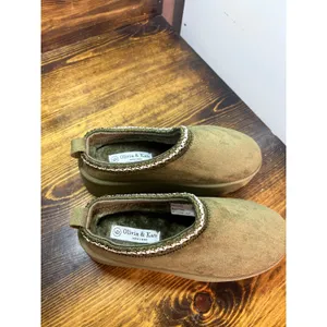 Olivia &‎ Kate Olive Green Platform Slippers Size 6 thumbnail 3
