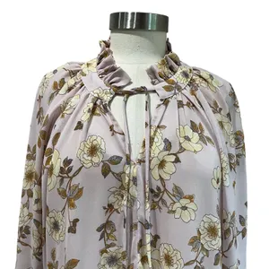 VICI Long Sleeve Boho‎ Pink Floral Swing Mini Dress Size M thumbnail 4