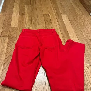 Zara Vibrant Red Straight-Leg Pants thumbnail 2