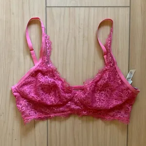 Free People Pink Lace Bralette Intimates Size Small thumbnail 1