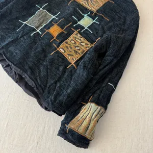 Alex Kin Vintage Patchwork‎ Animal Print Jacket Black Missy Large Art to Wear thumbnail 13
