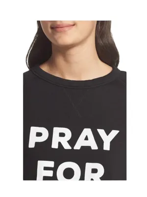 new The Laundry Room ☻︎ Pray For Wine Oversize Super Softest Sweatshirt ☻︎ Black thumbnail 13