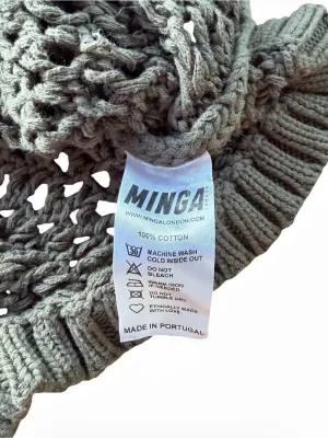 Minga London Olive Green Star Open Knit Sweater Size M thumbnail 8