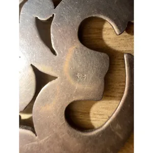 Stirling Silver Om Aum Symbol Buddhism Pendant Charm 925 thumbnail 3