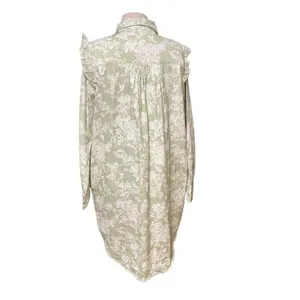 Roller Rabbit Caxias Darya Dress‎ Sage Green White Floral Size Small thumbnail 7
