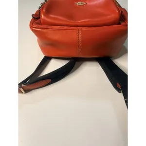 Coach C8604 Mini Court Backpack Canvas Pebble Leather In Signature IM/Miami Red thumbnail 8
