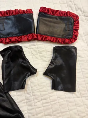 Vintage Hot Topic 5 PCS Burgundy Kitty Cat Costume Set Small Medium S/M Cosplay thumbnail 4