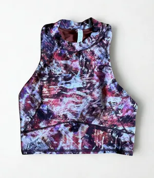 Lululemon Everlux and Mesh Cropped Tank Urbantricity Multi Women's Size 8 thumbnail 1