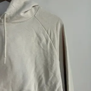 IU Cropped Hoodie 10 Beige Women Raglan Sleeve Cotton Blend thumbnail 2