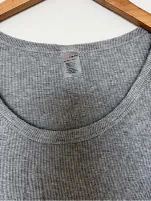 Love Charm Classic Scoop Neck Gray Women's Top thumbnail 2