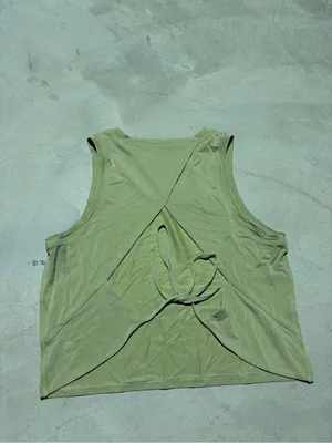Lululemon Women’s Olive Green open-tie back Crop Tank Top thumbnail 5