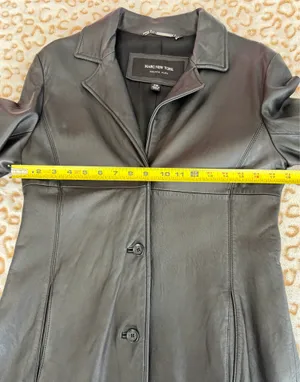 Marc New York By Andrew Marc Leather Trench Coat 100% Leather Women's Size:M PM thumbnail 5