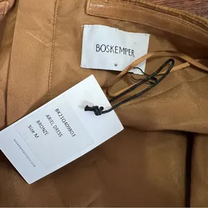 NWT BHLDN Boskemper Ariel Bronze Bow Strapless Mini Dress M thumbnail 9