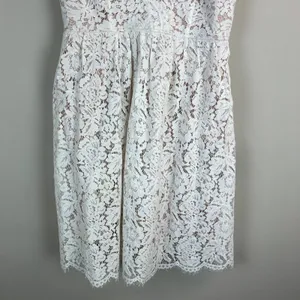 Lulus Midi Dress Womens XL Love Swept Lace White Floral Beige Lined A-Line Party thumbnail 3