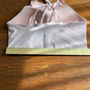 Lululemon Women's High Neck Sports Bra - Light Pink thumbnail 5