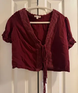 Maroon Tie Top thumbnail 1