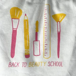 Sephora Back to Beauty School Drawstring Cloth MakeUp Delicates Travel Bag New thumbnail 2