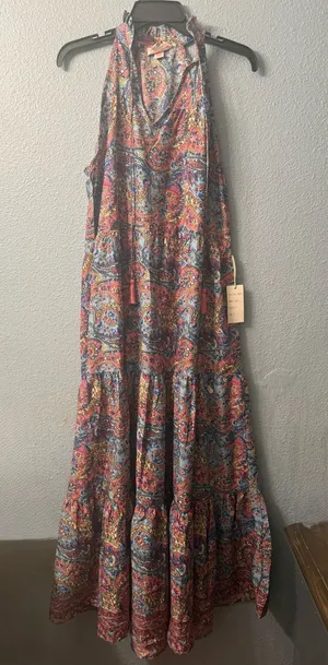 Anthropologie Sleeveless boemo Maxi Dress in Multi-Color thumbnail 1