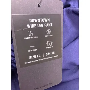 Fabletics Downtown Wide Leg Pant Women XL Purple Relaxed Fit Sweat Wicking Sport thumbnail 11