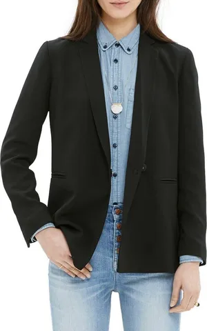 Madewell Snap Button 'lycee' Drapey Blazer thumbnail 1