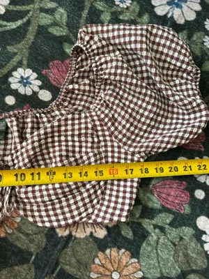 Wild Fable Gingham crop top (L) thumbnail 7