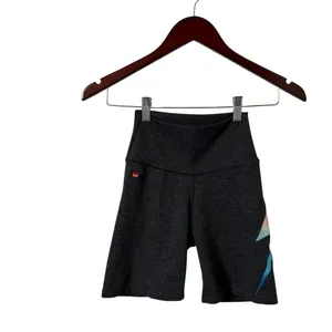 AVIATOR NATION 6” Rainbow Pink High Rise Bolt Graphic Bike Shorts thumbnail 5