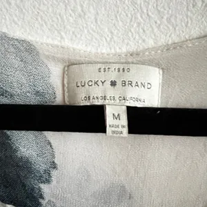 Lucky Brand Peasant Top Sheer Floral Boho Western‎ Hippie Medium thumbnail 3