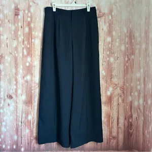 Cider Navy Blue Mid Rise Pleated Straight Leg Pants Size XL thumbnail 2