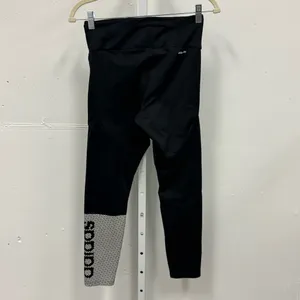 Adidas Women’s Desire 2 Move Training Tights Leggings‎ Cropped Black White Small thumbnail 2