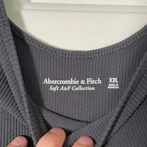 Abercrombie & Fitch Soft A&F Ribbed Bodysuit XXL Gray Charcoal Sleeveless NWT thumbnail 3