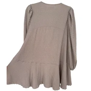 NWT Free People FP Beach Anderson‎ Mini Dress City Fog Taupe Long Sleeve Size XS thumbnail 13
