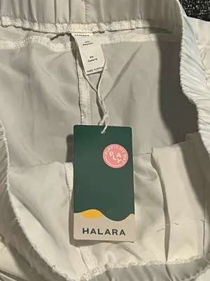 Womens XL NWT Halara White Pleated Athletic Lounge Shorts- High Waisted thumbnail 6