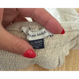 American Eagle Tan Linen Cropped Tank Size XL Smocked Back Festival Boho Casual thumbnail 3