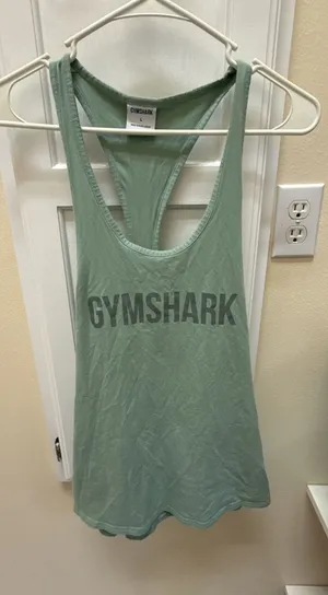 Gymshark Women's Green Racerback Tank Top Size L thumbnail 1