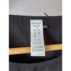 Spanx Pleated Hem Tank Top Women Black‎ XS (T1) thumbnail 3