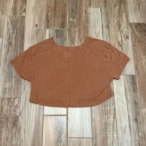 Aerie Cropped Waffle T-Shirt thumbnail 3