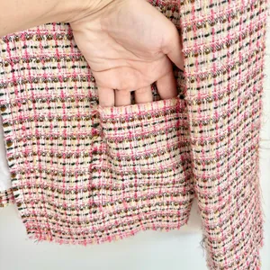 Walter Pink Plaid Tweed Cropped Blazer‎ thumbnail 8