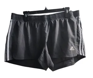 Adidas Running Shorts Womens 3 Stripe‎ Athletic Gym Workout Gray XL thumbnail 1
