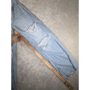 american‎ eagle curvy super high rise baggy wide leg 2 Reg Distressed thumbnail 9