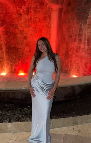 Babyboo Maxi Dress Blue Satin thumbnail 2