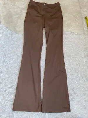 Gaiam Women's mocha Brown Athletic Flare Pants leggings woman’s small stretchy thumbnail 2