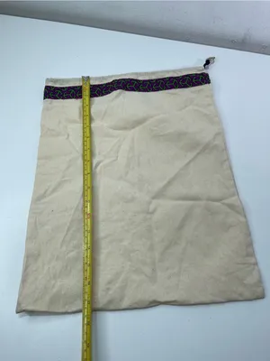 Tory Burch Logo Charm Purple Trim Pouch Travel Drawstring Dust bag 17x13'' thumbnail 3