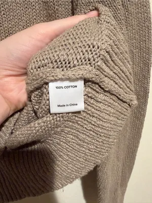 Evereve Naia Off Shoulder Pullover Sweater Slouchy Reverse Seams Taupe Medium thumbnail 6