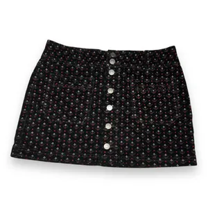 We the Free People Womens Skirt Sz 29 Black‎ Print Joanie Corduroy Mini Buttons thumbnail 8