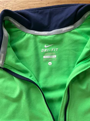 Nike Running Dri-FIT Neon Green Quarter Zip Pullover Women’s Large thumbnail 5